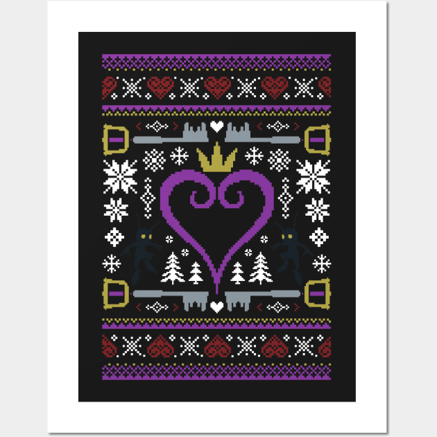 Hearts Ugly Sweater Wall Art by Arinesart